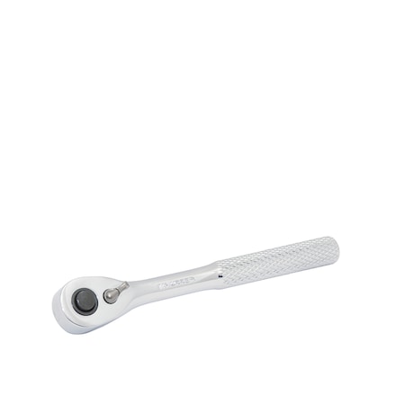 Urrea 1/4" Drive 48 Geared Teeth Pear Head Style Hand Ratchet, 5" L, Chrome Plated Finish 4749